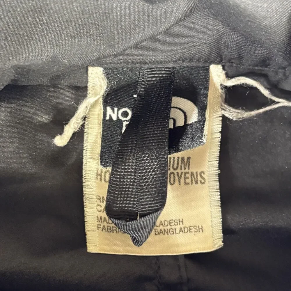 North Face Pullover Jacket Mens Medium Blue Black Stow Pocket Hooded Outdoors‎